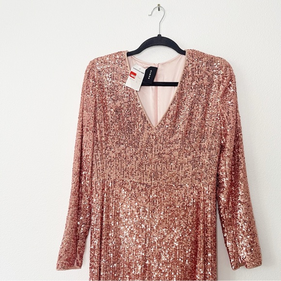 NEW AKRIS Silk Sequined Gown Front Slit Special Occasion Dress Size 2 Glam - Picture 6 of 12